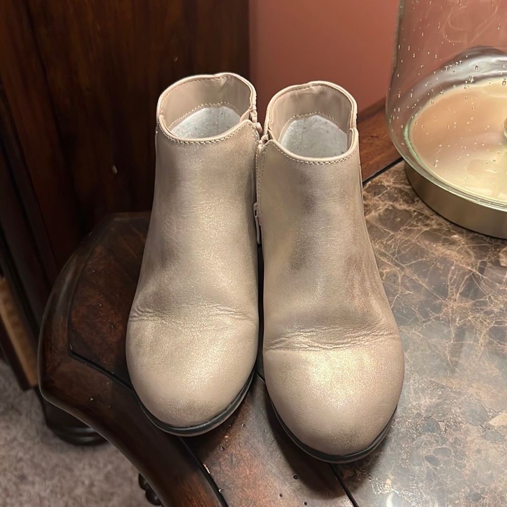 Gold booties